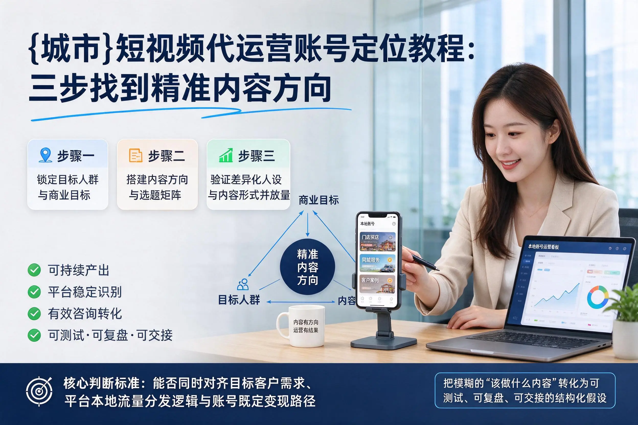 衡水短视频代运营账号定位教程：三步找到精准内容方向