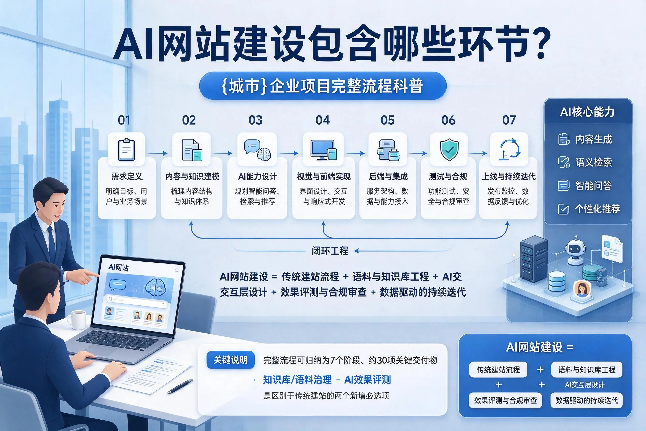 AI网站建设包含哪些环节？衡水企业项目完整流程科普