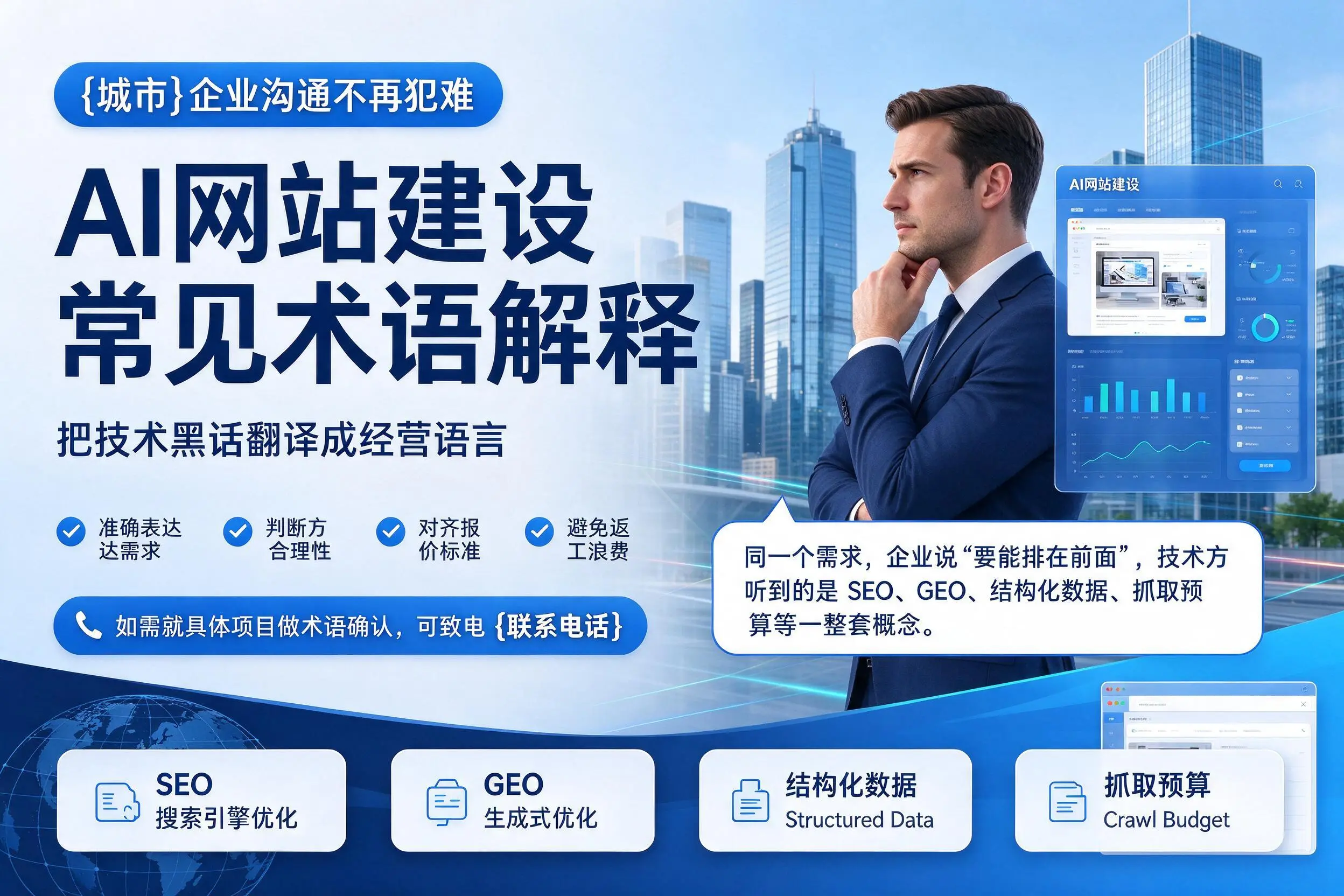 AI网站建设常见术语解释，衡水企业沟通不再犯难